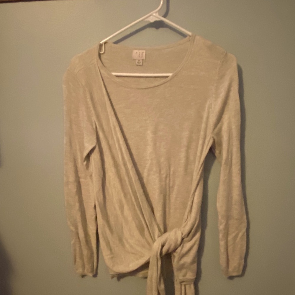 A New Day tie front light weight sweater